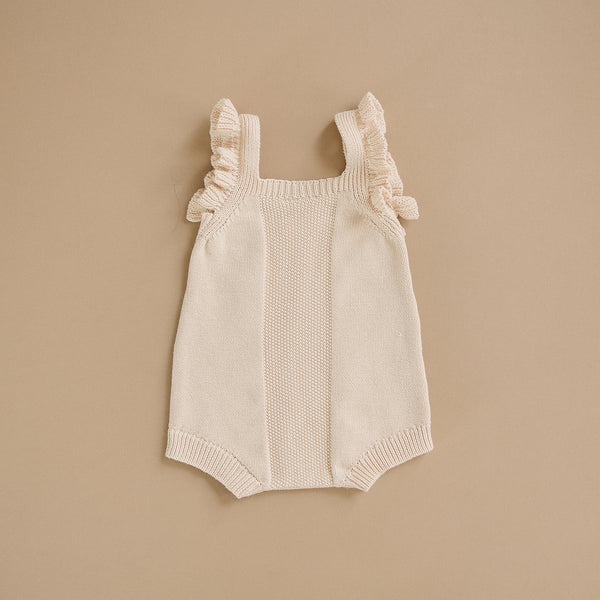 knit baby ruffled romper baby gift vancouver