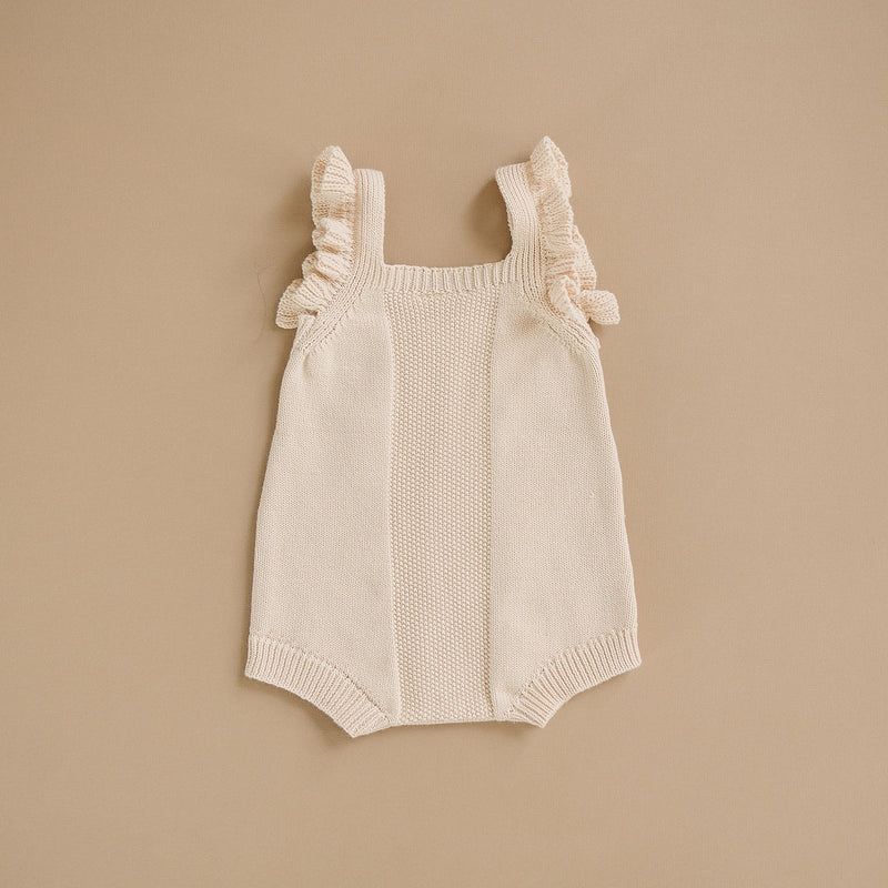 knit baby ruffled romper baby gift vancouver
