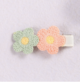 baby girl toddler kids floral colour block hair clip
