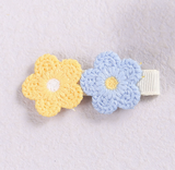 baby girl toddler kids floral colour block hair clip