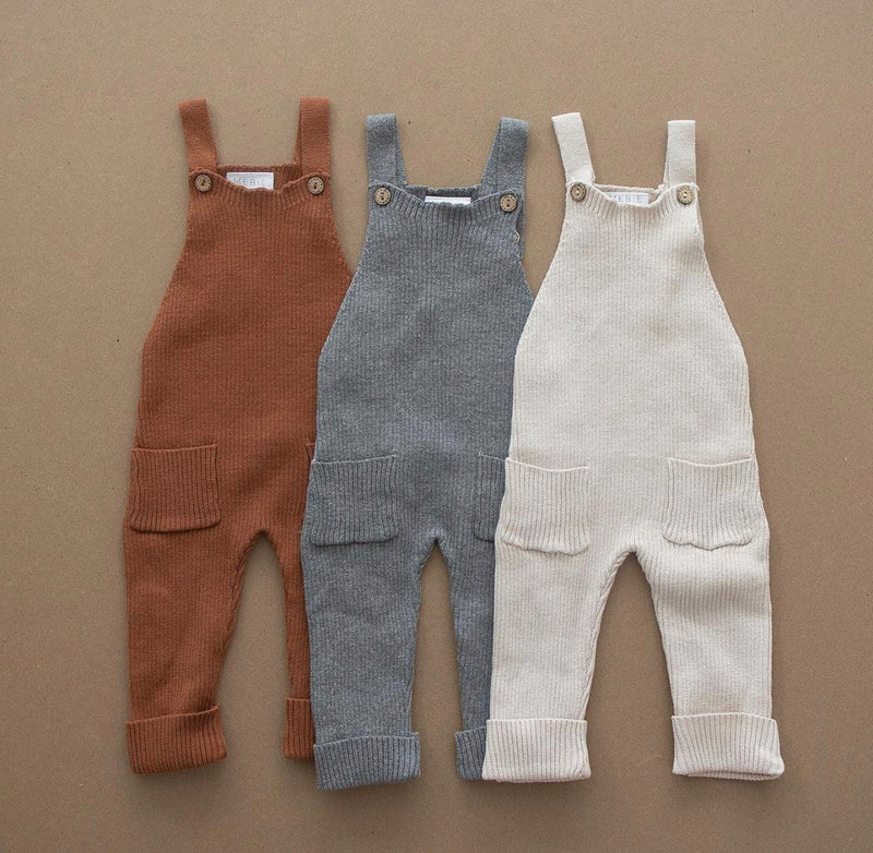 Mebie Baby Vancouver Knit Overalls baby onesie