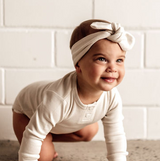 organic top knot baby kids headwrap bow
