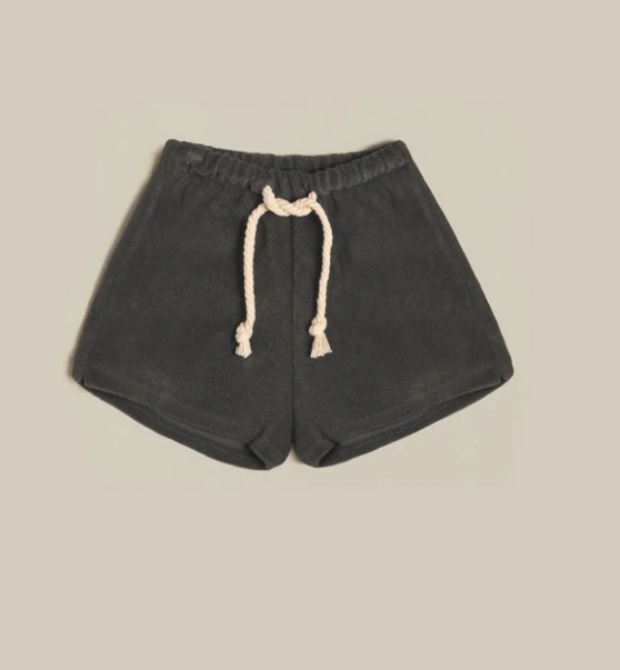 Organic Terry Tee & Shorts Set | Charcoal