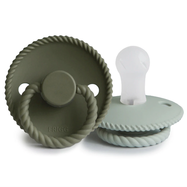 Silicone Pacifier 2-Pack | Olive & Sage rope