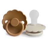 Silicone Pacifier 2-Pack | Cappuccino & Cream flower